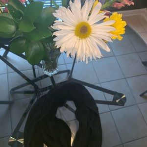 Black Cotton Infinity Scarf